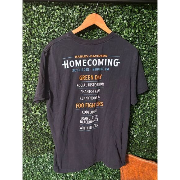 Harley Davidson 120th anniversary t shirt Rare Full lineup Greenday Foo Fighters - Picture 4 of 4